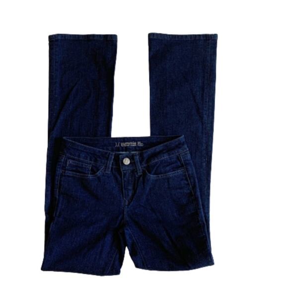 Yummie Boot Cut Jeans Slimming Dark Wash Mid Rise Slim Boot Cut Jeans Size 25 - Picture 3 of 12